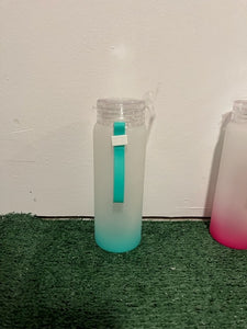 16.9oz frosted colored glass water bottles
