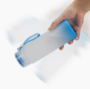16.9oz frosted colored glass water bottles